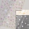 1pcs Cute Sketching Graffiti Animal Cat Dog Rabbit Bear Laser Nail Art Sticker Designs Self Adhesive Decoration Decal Acessories