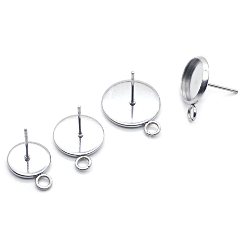 10 pièces/ensemble Base de montage Boucles d'oreilles Simplicité DIY Multicolore Monture de boucles d'oreilles Hypoallergénique Ensemble de base pour boucles d'oreilles DIY