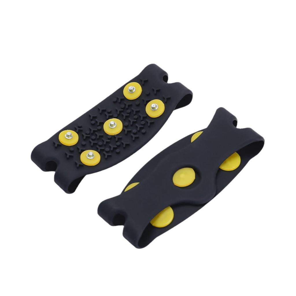 Silicone 5-Tooth Anti-Slip Ice Cleats for Outdoor Rock Climbing, Durable & Easy-to-Wear for Adults & Children.