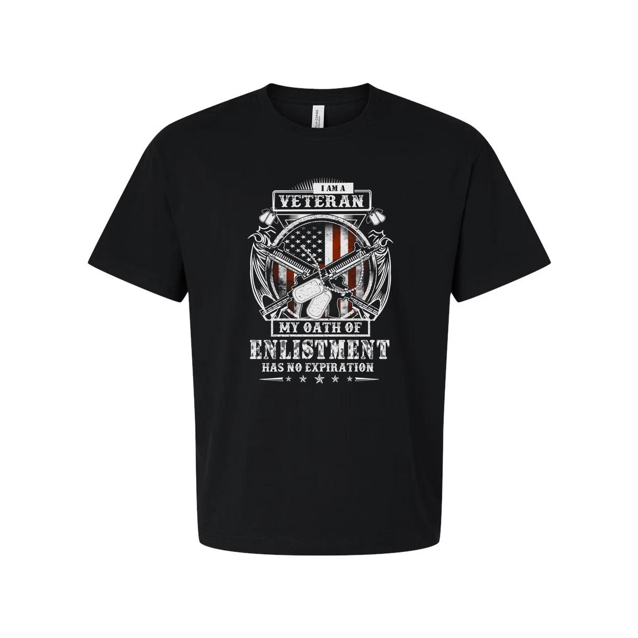 Veteran Graphic T Shirt I Am A Veteran My Oath Of Enlistment Has No Expiration U XL
