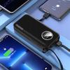 Dudao Powerbank 10000Mah Usb-A/Usb-C 22.5W + Kabel Lightning I Usb-C Biały