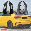 For Mercedes Benz A Class W177 A200 A220 A35 AMG Hatchback 2018-2023 Rear Bumper Trim Lip Spoiler Stickers Fender Glossy Black