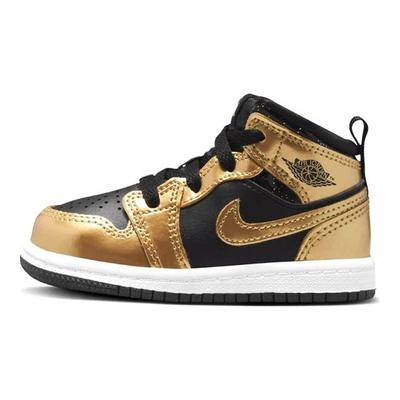 Air 1 Mid SE TD Or Métallique Noir Baskets Bébé Blanc DR6969-071