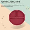Silicone Baby Feeding 8-Piece Tableware Set with Compartment Plate