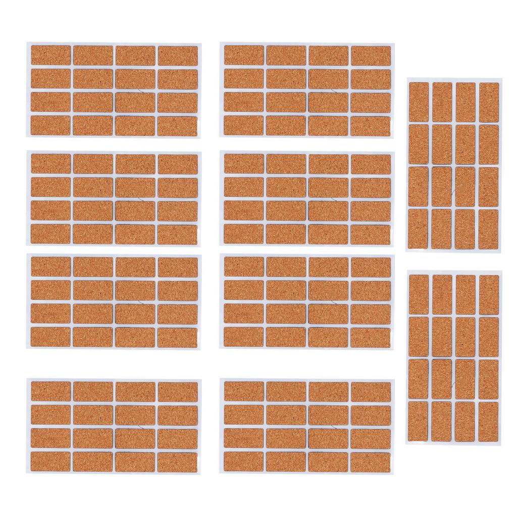 160 Stück Kork Holz Etiketten Aufkleber Wasserdicht Selbstklebend Namensschild Rechteckige Etiketten für Bastelarbeiten