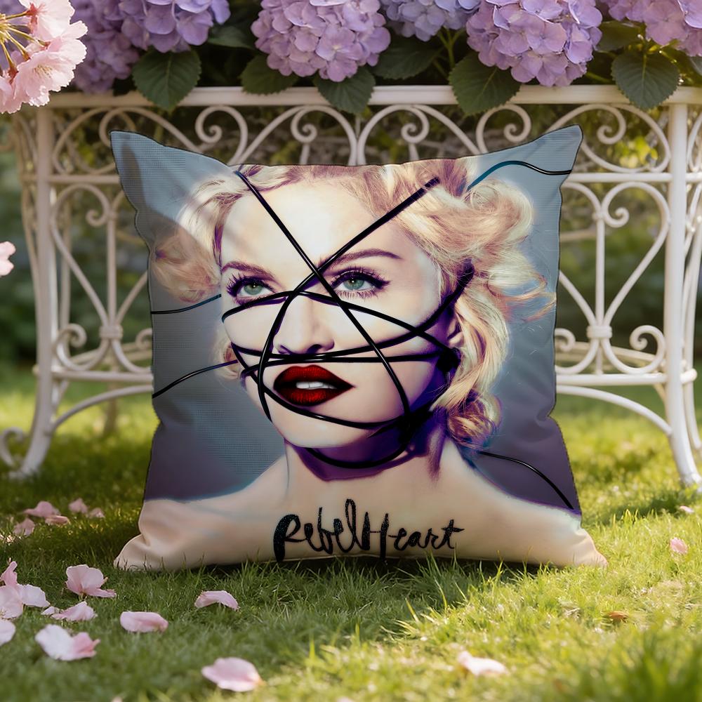 M-Madonna-A Cushion Cover Home & Car Dual-Scene Pillow Cover: Reversible for Premium Comfort