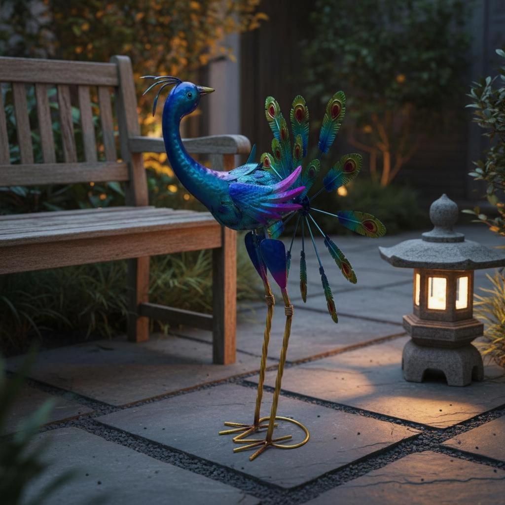 Peacock Wind Colorful Easy Assembly for Patio