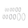 Minimalist Small Silver Color Hoops Earring Women, Stainless Steel Sensitive Ears Piercing Stack Set Earring Nickel-free