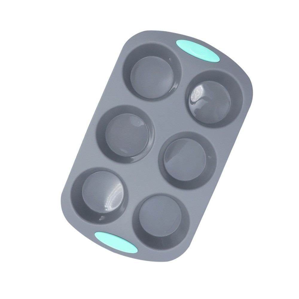 Reusable Baking Tray 6 Hole Muffin Cake Mould New Silicone Donut Mold  Ice Cube Making