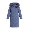 Fox Fur Collar Stylish Women's Down Jacket - Winter Mid-Length Plus Size Outerwear for Middle-Aged and Elderly.