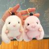 Fashionable Mini Bunny Keychain in White Pink Gray Colors Suitable for Backpack Phone Strap and Gift