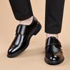 Designer Brand Men's Formal Shoes Luxury Banquet Groom's Wedding Shoes Retro Brown Men's Leather Casual Shoes Pointed Lace Up