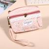 New Printed Fabric Money Bag Double Zipper Ethnic Style Handbag Coin Purse Women Girls