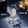 Huitan Tulip Shaped Women Opening Ring Aesthetic Flower Design Elegant Party Engagement Accessories Trendy Jewelry Full Shiny CZ