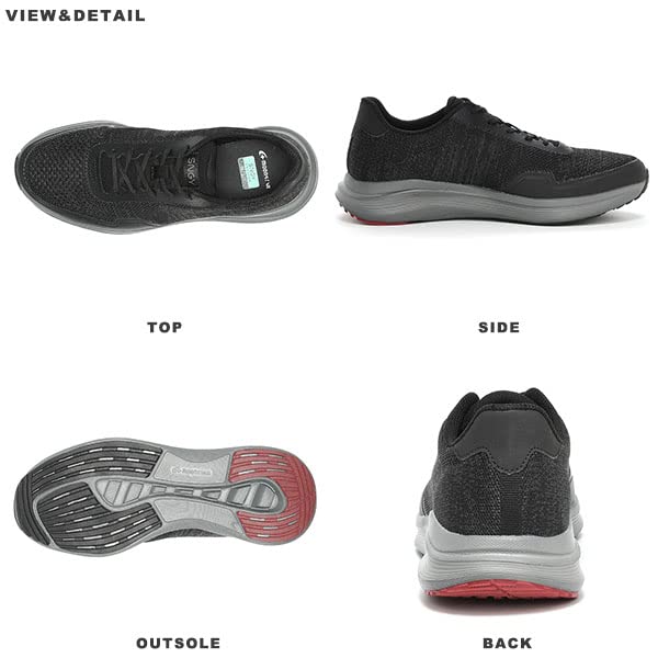 Moonstar Synergy High Shock Wide SNGY 3E Cushion, Lightweight, Soft, Cushioning, Rebound, Absorption, Breathable, Fit, Men's, MY01, Black, 26.0 cm,
