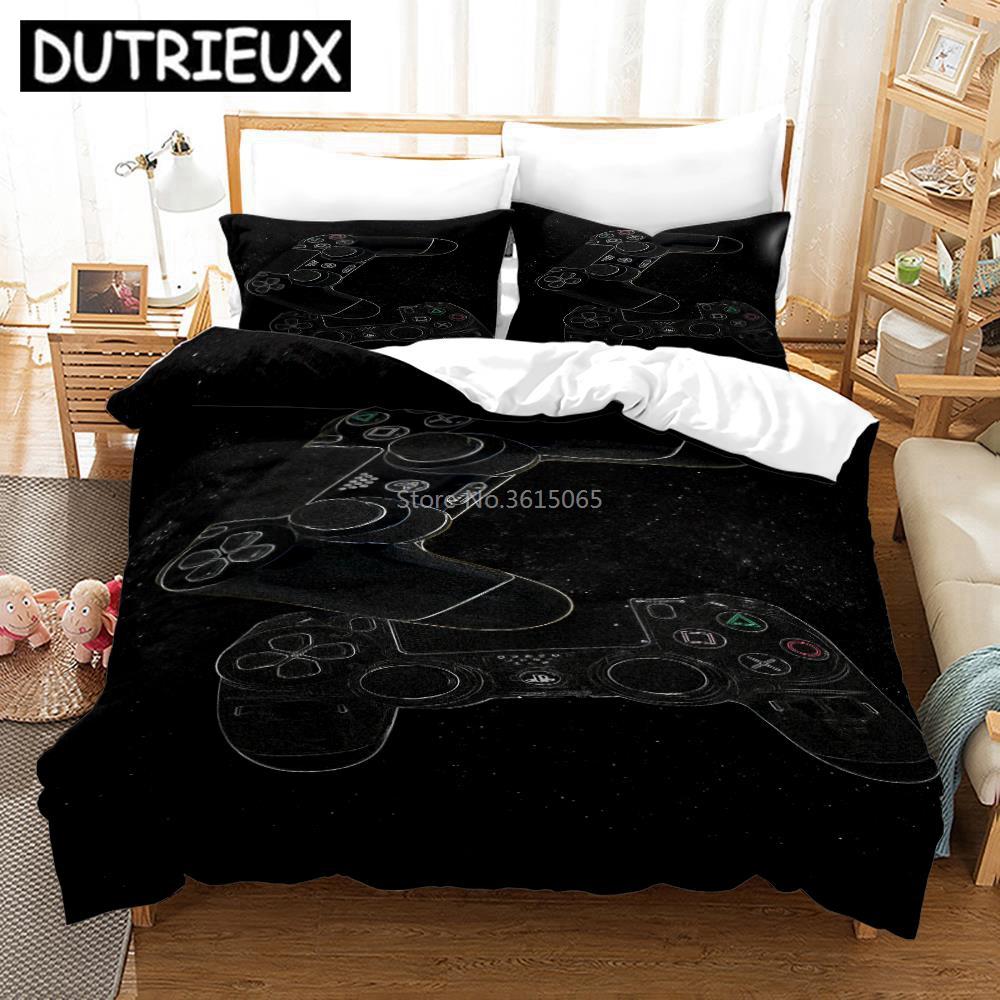 Creative Gamer Gamepad Pattern Bedding Set Bed Linen Cartoon Duvet Cover Set With Pillowcase Twin Full Queen King Bedclothes