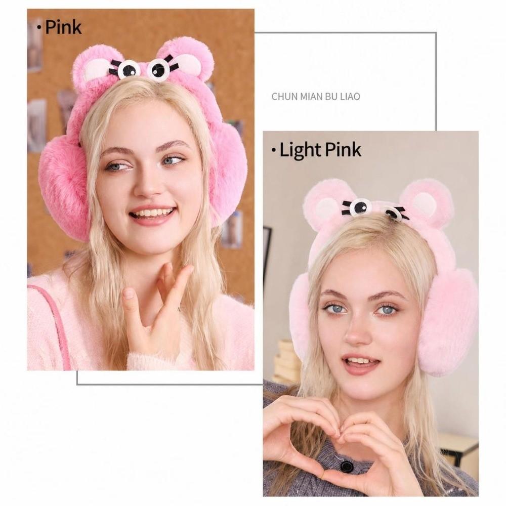 Soft Faux Fur Plush Earmuffs Elastic Headband Cartoon Ear Covers Fluffy Ear Muffs  Winter Outdoor