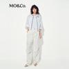 MO&Co. Women's High-Waist Curved Leg Cargo Pants