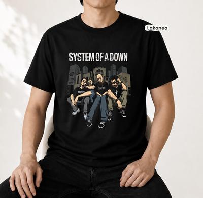 System of A Down EU UK Tour 2026 Tshirt Hand Over Globe 2sided Concert Dates Tee Summer Unisex Unisex Cotton Tshirt StreetwearY2K