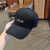 Women's fashion letter embroidered baseball cap - minimalist purple korean style duckbill cap - trendy