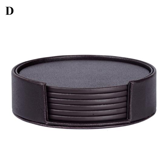 

Talos 6шт искусственная кожа мраморные подставки под чашку коврик коврик держатель столовая подставка декор для обеденного стола D