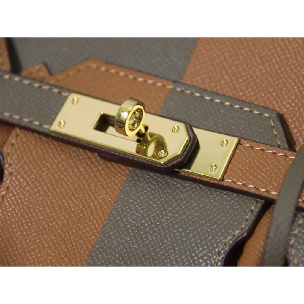 Sac à main explosif pour femme en cuir de vachette à motif de paume de qualité A, coutures extérieures contrastées en cuir, bord à l'huile, sac à bandoulière