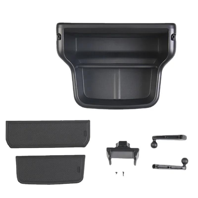 Central Control Screen Back Storage Box Phone Holder Tissue Glasses Tidying Right Rudder Interior Accessories For Mustang Mach-E