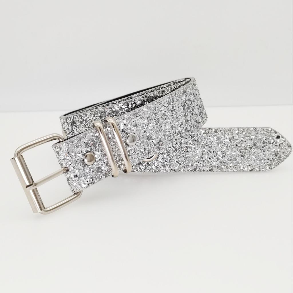 Spice Girl Belt Female Tide Eye Shiny Style Western Rhinestone Buckle Wide Belt Waist Chain