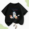 2026 Summer Comic Form Crayon Shinchan Image 100 Cotton Printed Oversize Casual Tshirt Adult Children Parentchild Top y2k