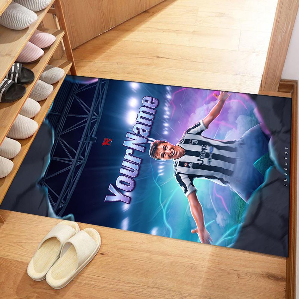 Juventus Personalized Name Area Rug Perfect for Dining Room Playrooms Kitchen Balcony Antislip Carpet Decorate Offices Wedding Party Gift