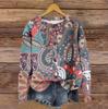 Women's Vintage Knit Button Vintage Print Cardigan Jacket