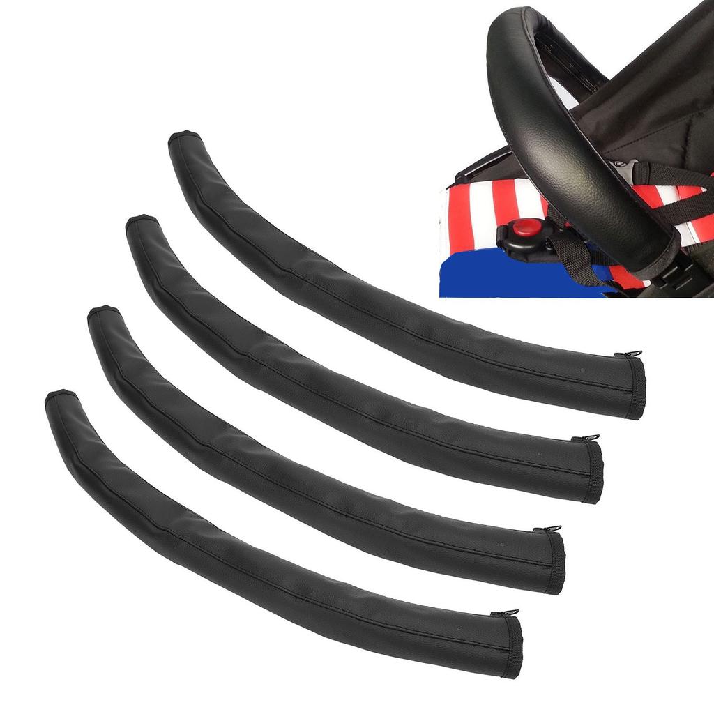 4pcs Stroller Handle Cover PU Lther Washable Baby Pram Handle Sve or with Stroller Accessories