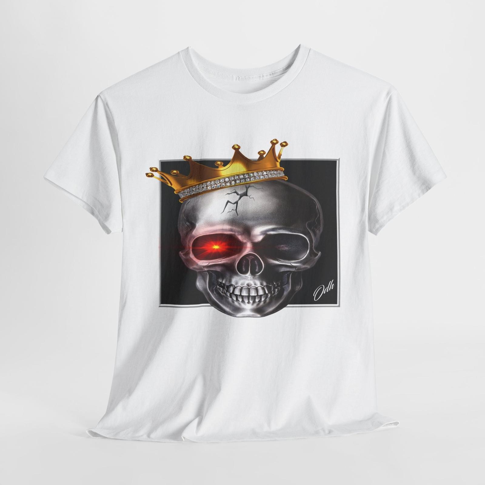 Skull King Graphic Tee Skulls Shirt Scary Gothic Grunge Hip Hop Halloween S