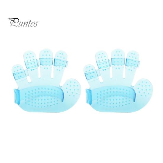 

2 шт. Массажная щетка для ванны для собак Регулируемый дизайн Изысканный шампунь без заусенцев с пятью пальцами Успокаивающая щетка для ухода за домашними животными Чистящий аксессуар синий