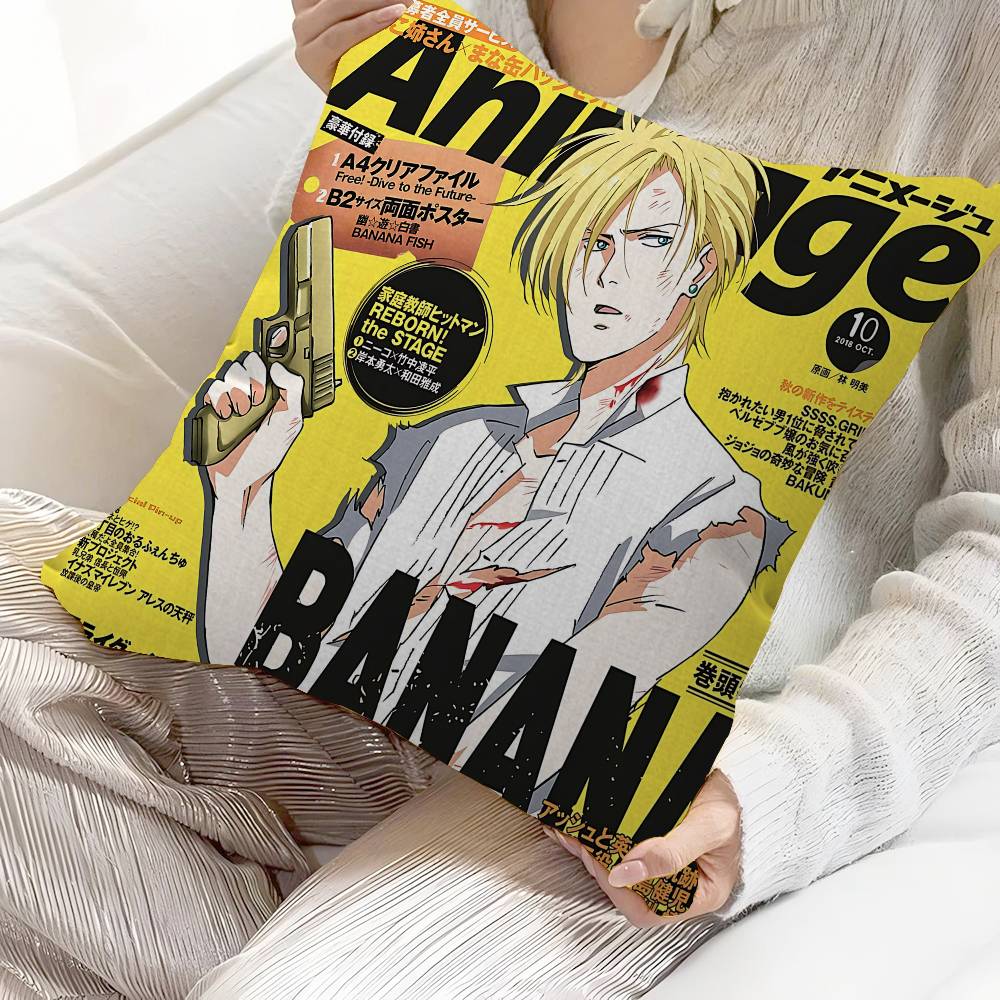Banana Fish Anime Cushion Cover Decorative Pillow Sofa Home Decor Case Pillow Cases