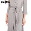 GMXIA Spring and Summer Robes New Women's Loose Loungewear Seven-minute Sleeve Splicing Robe