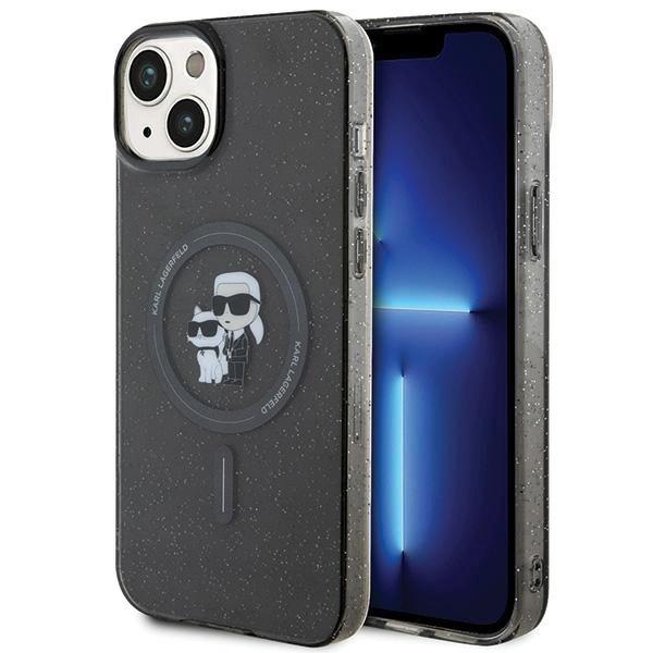 Karl Lagerfeld Klhmp15Mhgkcnok Iphone 15 Plus / 14 Plus 6.7 Czarny/Black Hardcase Karl&Choupette Glitter Magsafe