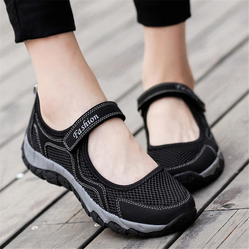 Women's walking shoes with velcro straps Clearance