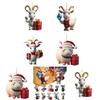 Niedlicher Acryl Cartoon Ziege Weihnachtsauto Anhänger Charmante Feiertagsdeko Geschenk