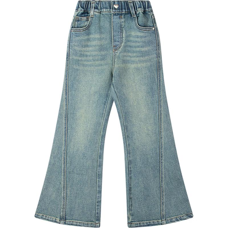 Mucmukn Girls  Butterfly Embroidered Flared Jeans 160