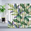 Waterproof Bath Curtains Hand Painted Bamboos Leaves Shower Curtain Green Simple Life Home Decorative Bathroom Decor Accessories