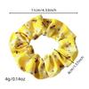 Floral Bee Print Scrunchie: High-Elastic Hair Tie for Women