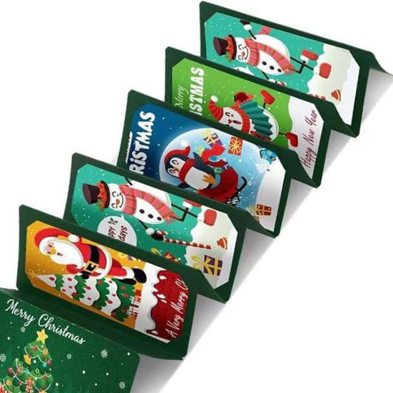 Christmas Cash Gift Envelopes 10 Slots Surprise Xmas Gift Card Holder