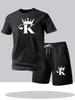 Men's Trendy Summer Mesh Shorts & T-Shirt Set - Casual Short Sleeve Ensemble
