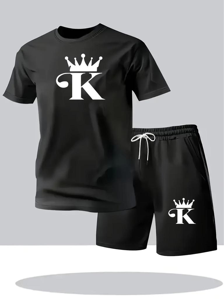 Men's Trendy Summer Mesh Shorts & T-Shirt Set - Casual Short Sleeve Ensemble