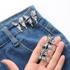 2pcs Nail-free Waist Buckle Butterfly Waist Closing Artifact Adjustable Snap Button Detachable Clothing Pant Jean Sewing