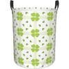 St Patrick's Day Laundry Hamper Collapsible Laundry Baskets with Handles Easy Carry Dirty Clothes Hamper Round Storage Basket