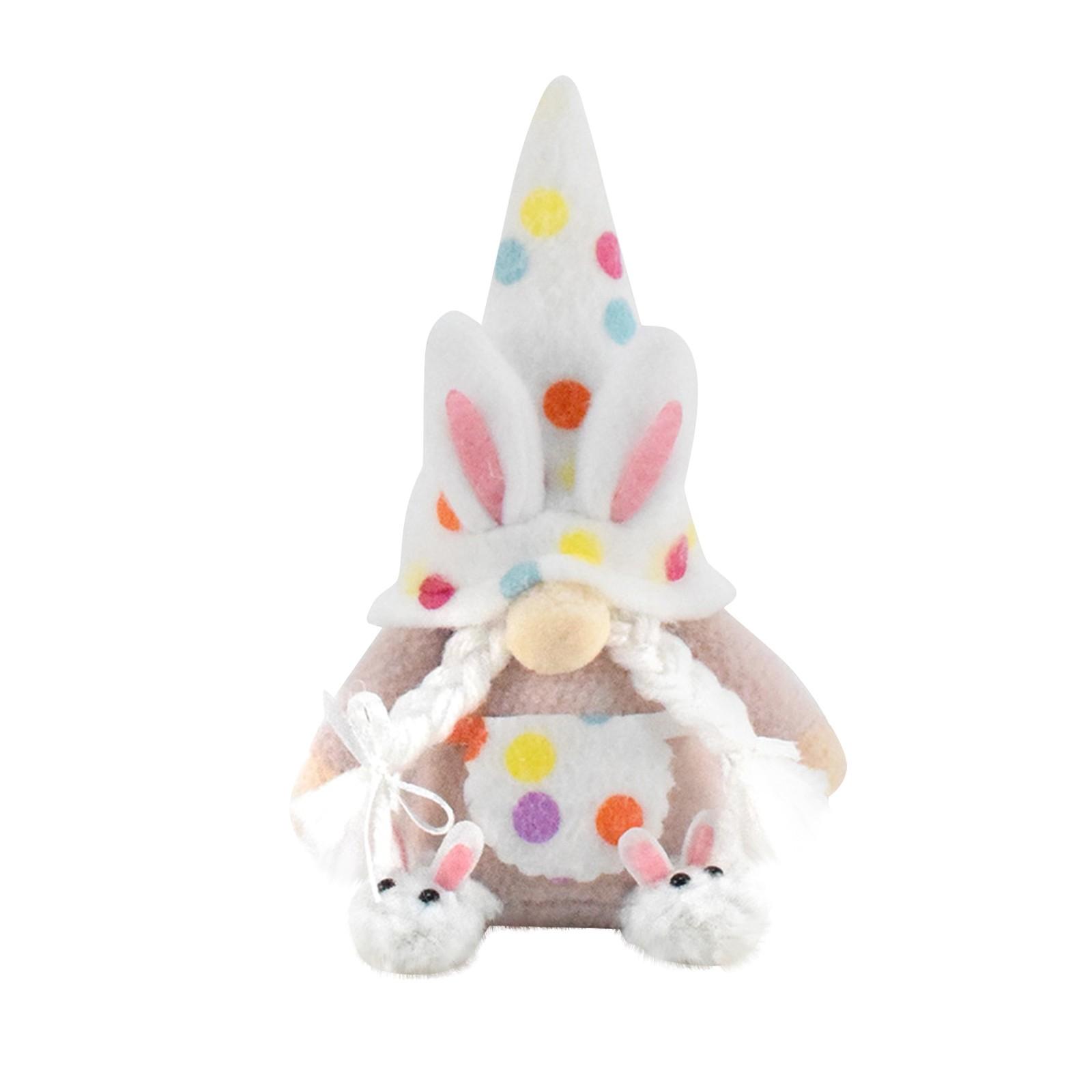 

Пасхальная цветная кукла в горошек без лица пасхальное украшение фигурка гнома орнамент One Size хаки