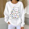 Women's Casual Loose Fit Crewneck Printed Long Sleeve Sweatshirt Pullover Top for Everyday Wear