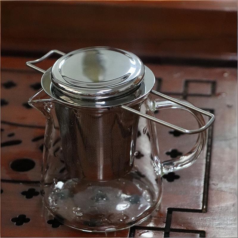 Nerezový síťovaný čajový sítko s víčkem Opakovaně použitelný sítko do hrnku Filtr na sypaný čaj a koření Pro čajové konvice, hrnky, šálky Na louhování čaje, kávy